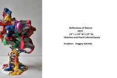 Jinggoy-Salcedo_Reflections-of-Nature-JS19-09-30-17-SHCE_13-x-14-x-22_Stainless-and-Hard-Colored-Epoxy_2019