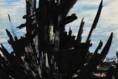 Juvenal-Sanso_Persistent-Growth_13-x-10.25_Acrylic-on-Paper_1963